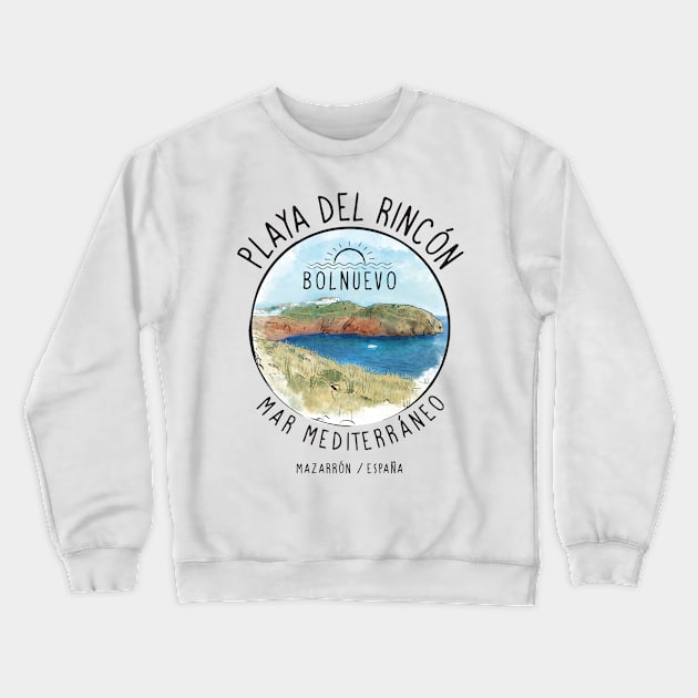 Playa del Rincon Crewneck Sweatshirt by mazarronsouvenirs